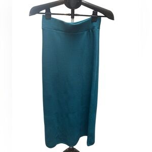 Red Bag Elegant Lined Teal Maxi Skirt, Size Small